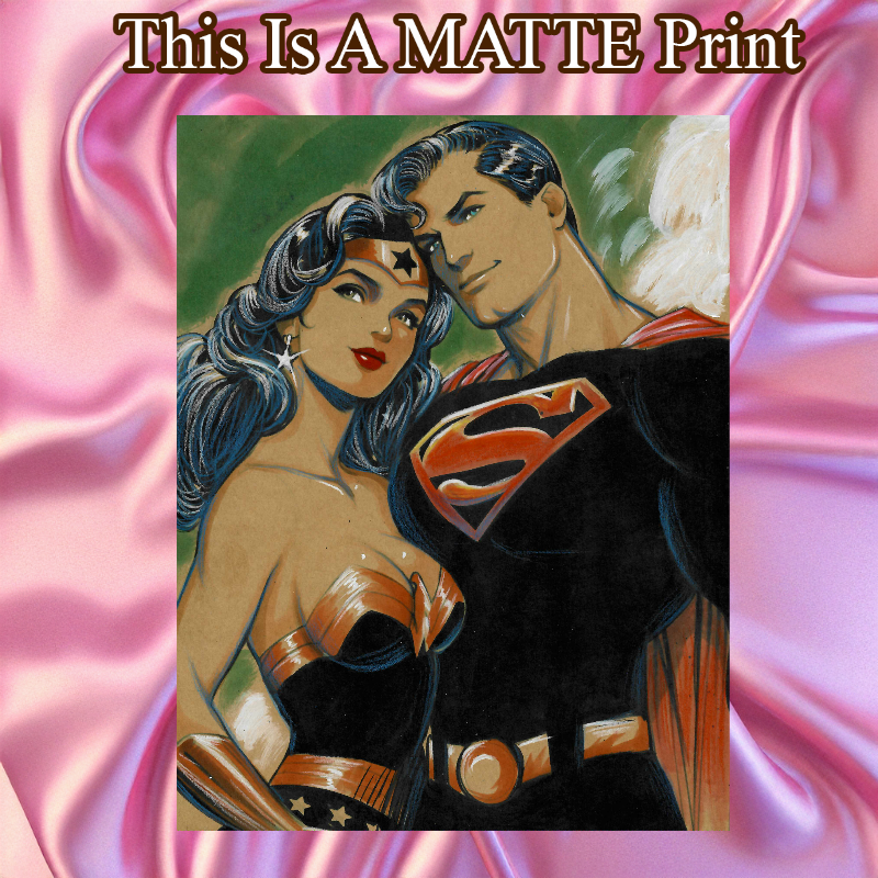 Wonder Woman Art Illustration Hard Signed 8.5x11in Fine Art PRINT