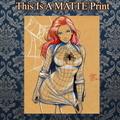 Mary Jane Art Illustration Hard Signed 8.5x11in Fine Art PRINT