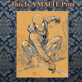 Spider-Man Art Illustration Hard Signed 8.5x11in Fine Art PRINT
