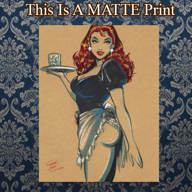 Mary Jane Art Illustration Hard Signed 8.5x11in Fine Art PRINT