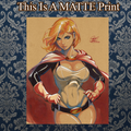 Power Girl Art Illustration Hard Signed 8.5x11in Fine Art PRINT
