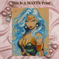 Wonder Woman Art Illustration Hard Signed 8.5x11in Fine Art PRINT