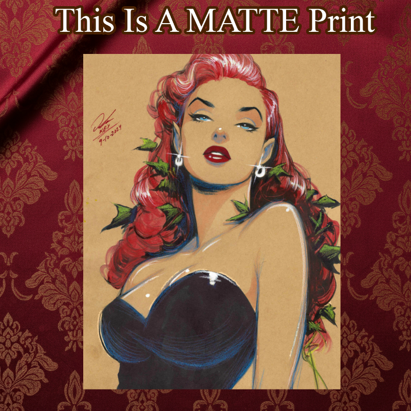 Poison Ivy Art Illustration Hard Signed 8.5x11in Fine Art PRINT