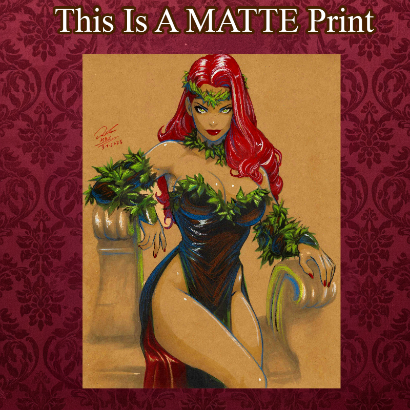 Poison Ivy Art Illustration Hard Signed 8.5x11in Fine Art PRINT