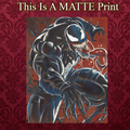 Venom Art Illustration Hard Signed 8.5x11in Fine Art PRINT