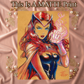 Scarlet Witch Art Illustration Hard Signed 8.5x11in Fine Art PRINT