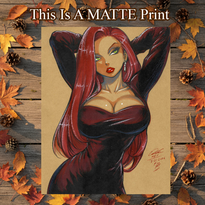 Jessica Rabbit Art Illustration Hard Signed 8.5x11in Fine Art PRINT