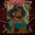 Princess Jasmine Art Illustration Hard Signed 8.5x11in Fine Art PRINT