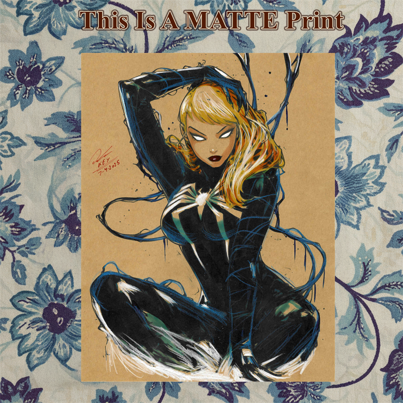 Gwen X Venom Art Illustration Hard Signed 8.5x11in Fine Art PRINT