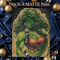She Hulk Art Illustration Hard Signed 8.5x11in Fine Art PRINT