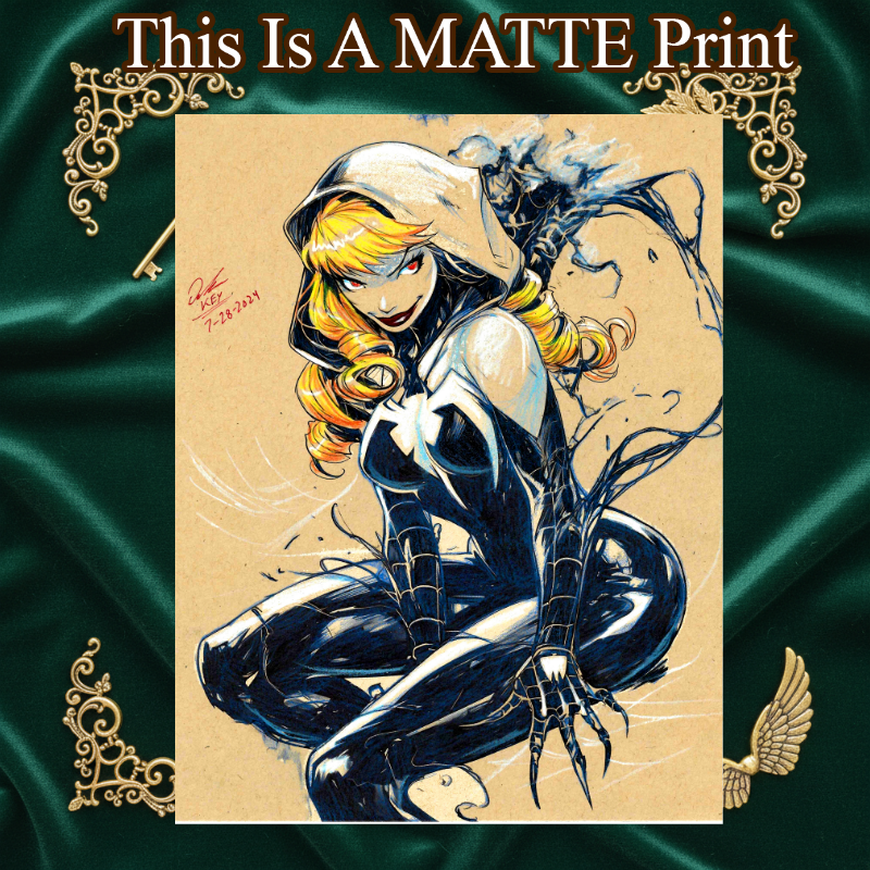 Gwen Stacy Art Illustration Hard Signed 8.5x11in Fine Art PRINT