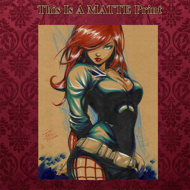 Mary Jane Art Illustration Hard Signed 8.5x11in Fine Art PRINT