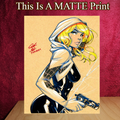 Gwen Stacy Art Illustration Hard Signed 8.5x11in Fine Art PRINT