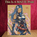 Psylocke Art Illustration Hard Signed 8.5x11in Fine Art PRINT