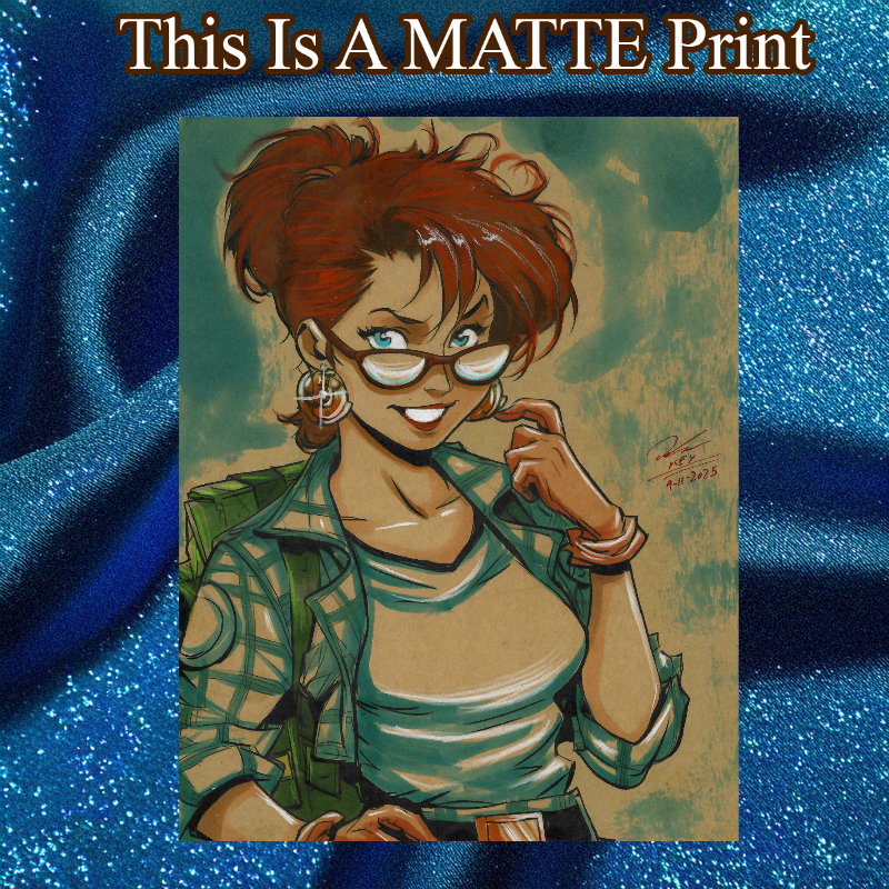Janine Art Illustration Hard Signed 8.5x11in Fine Art PRINT