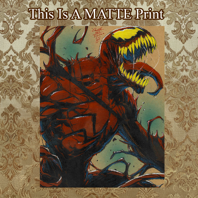 Carnage Art Illustration Hard Signed 8.5x11in Fine Art PRINT