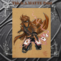 Gambit Art Illustration Hard Signed 8.5x11in Fine Art PRINT