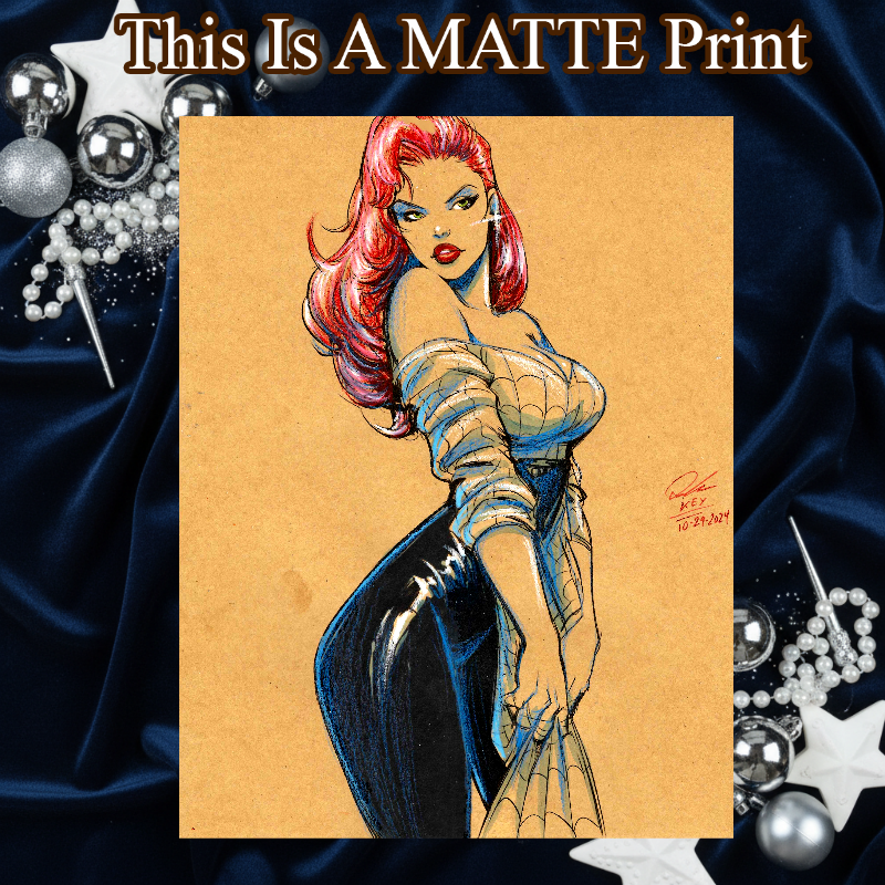 Mary Jane Art Illustration Hard Signed 8.5x11in Fine Art PRINT