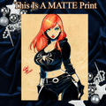 Mary Jane Art Illustration Hard Signed 8.5x11in Fine Art PRINT