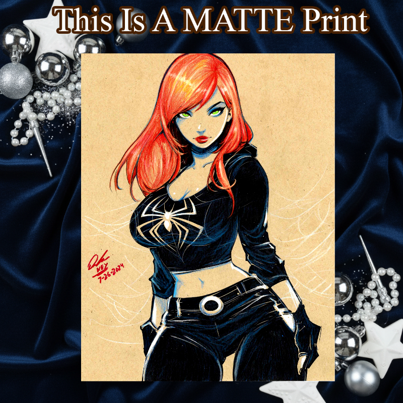 Mary Jane Art Illustration Hard Signed 8.5x11in Fine Art PRINT