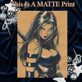 Psylocke Art Illustration Hard Signed 8.5x11in Fine Art PRINT