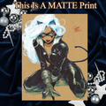 Black Cat Art Illustration Hard Signed 8.5x11in Fine Art PRINT