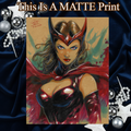 Scarlet Witch Art Illustration Hard Signed 8.5x11in Fine Art PRINT