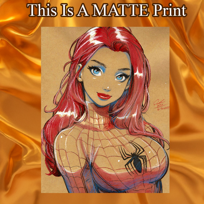Mary Jane Art Illustration Hard Signed 8.5x11in Fine Art PRINT