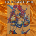 Red Sonja Art Illustration Hard Signed 8.5x11in Fine Art PRINT