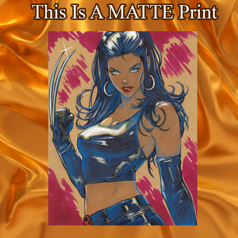 X-23 Art Illustration Hard Signed 8.5x11in Fine Art PRINT