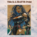 Psylocke Art Illustration Hard Signed 8.5x11in Fine Art PRINT