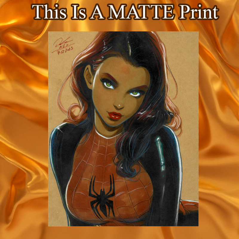 Mary Jane Art Illustration Hard Signed 8.5x11in Fine Art PRINT