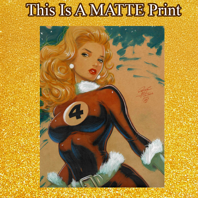 Sue Storm Art Illustration Hard Signed 8.5x11in Fine Art PRINT