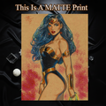 Wonder Woman Art Illustration Hard Signed 8.5x11in Fine Art PRINT