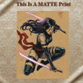 Psylocke Art Illustration Hard Signed 8.5x11in Fine Art PRINT