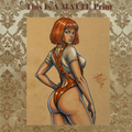 Leeloo Art Illustration Hard Signed 8.5x11in Fine Art PRINT