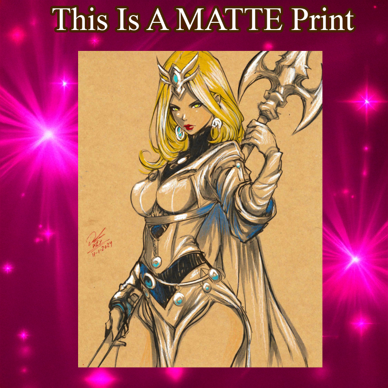 OC Art Illustration Hard Signed 8.5x11in Fine Art PRINT