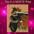 Batgirl Art Illustration Hard Signed 8.5x11in Fine Art PRINT
