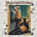Catwoman Art Illustration Hard Signed 8.5x11in Fine Art PRINT