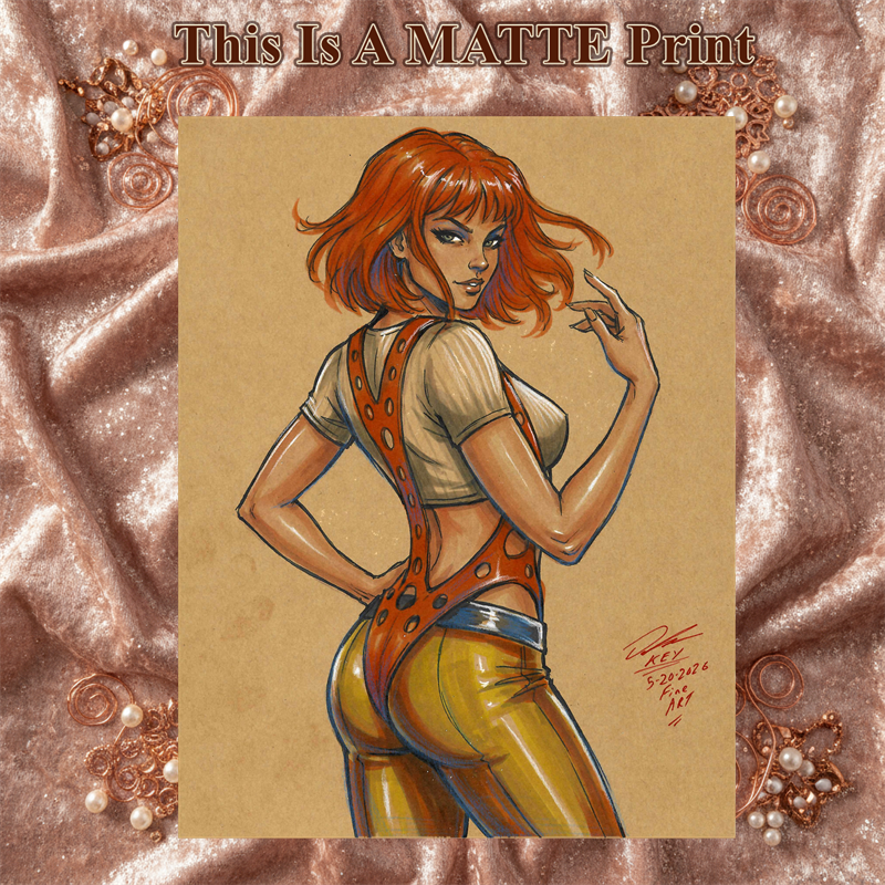 Leeloo Art Illustration Hard Signed 8.5x11in Fine Art PRINT