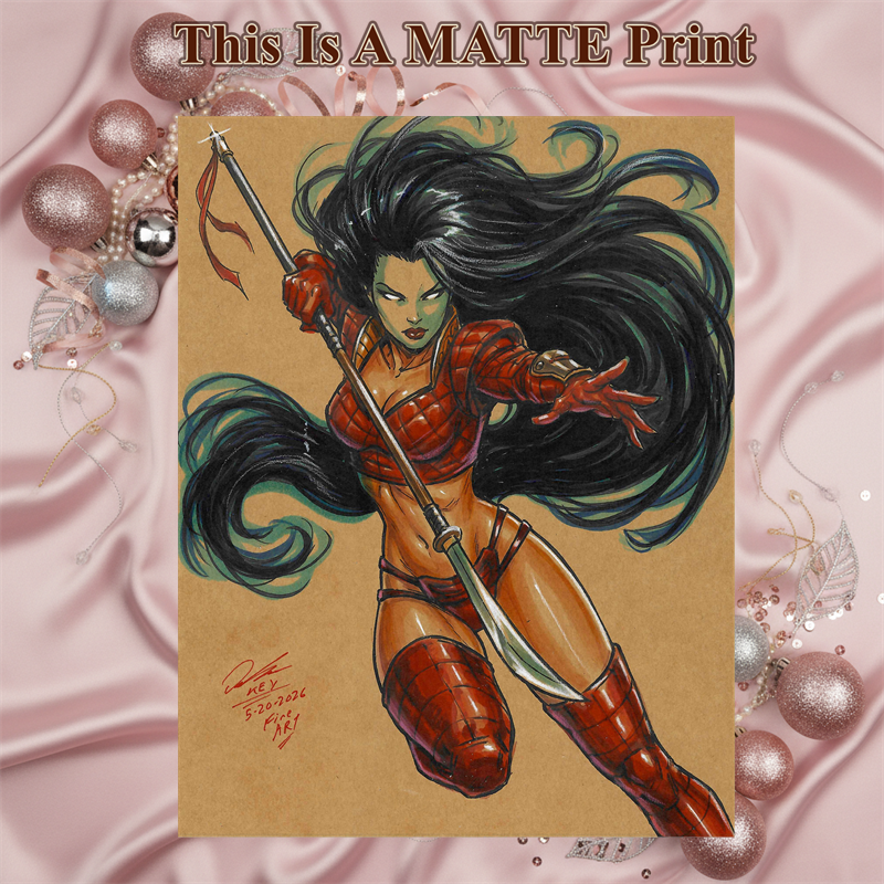 Shi Art Illustration Hard Signed 8.5x11in Fine Art PRINT