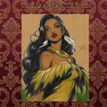 Ilustración artística de Pocahontas firmada a mano 8.5x11in IMPRESIÓN artística