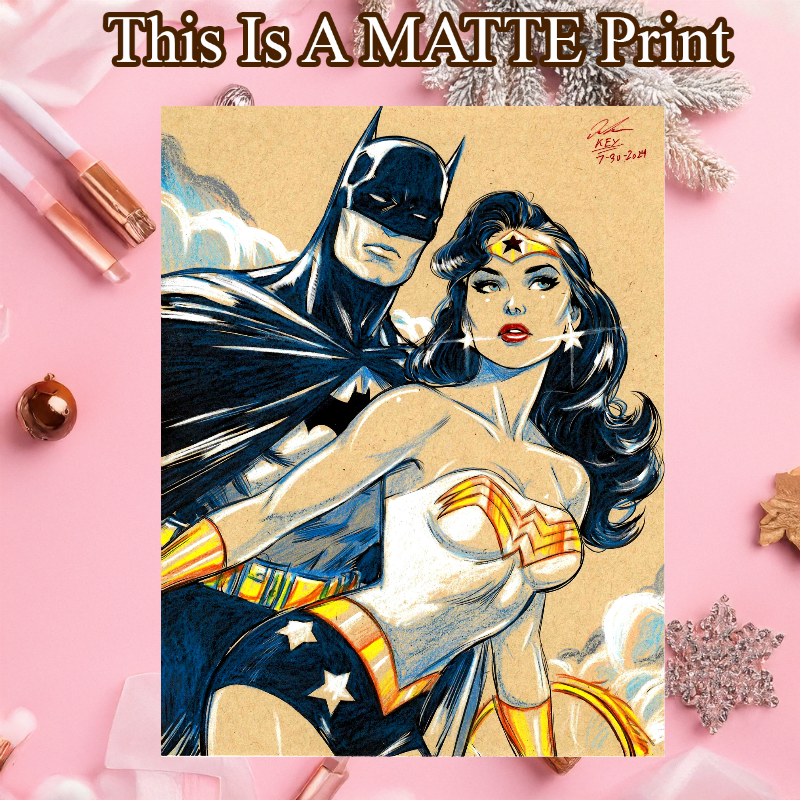 Batman Art Illustration Hard Signed 8.5x11in Fine Art PRINT