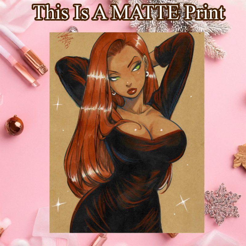 Jessica Rabbit Art Illustration Hard Signed 8.5x11in Fine Art PRINT