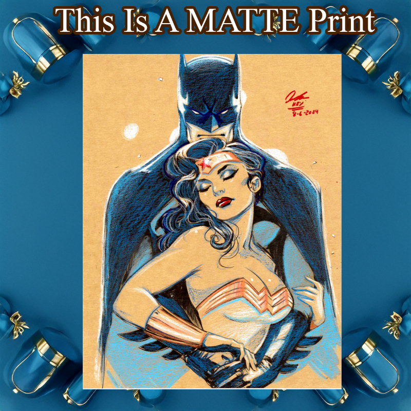 Batman Art Illustration Hard Signed 8.5x11in Fine Art PRINT