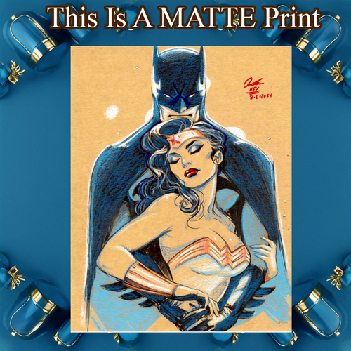 Batman Art Illustration Hard Signed 8.5x11in Fine Art PRINT