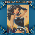 Wonder Woman Art Illustration Hard Signed 8.5x11in Fine Art PRINT