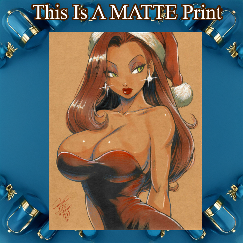Jessica Rabbit Art Illustration Hard Signed 8.5x11in Fine Art PRINT