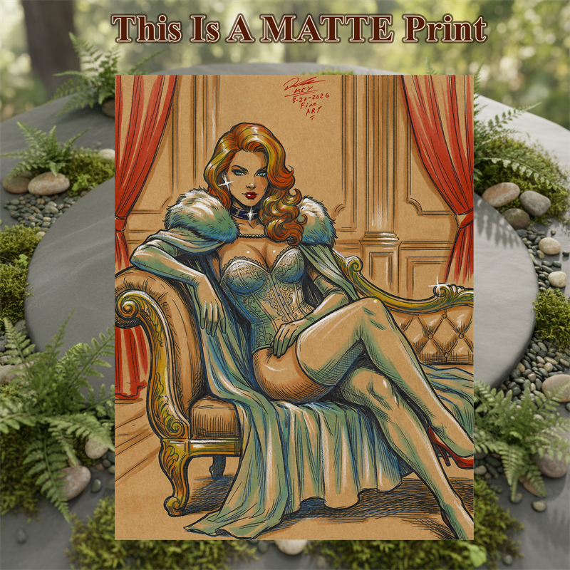 Emma Frost Art Illustration Hard Signed 8.5x11in Fine Art PRINT