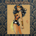 Wonder Woman Art Illustration Hard Signed 8.5x11in Fine Art PRINT